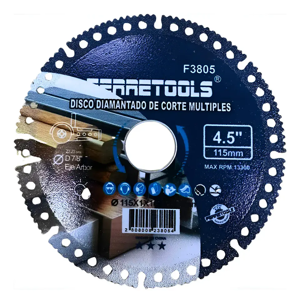 Disco Diamantado multiuso 115 mm seco/húmedo para metal 1