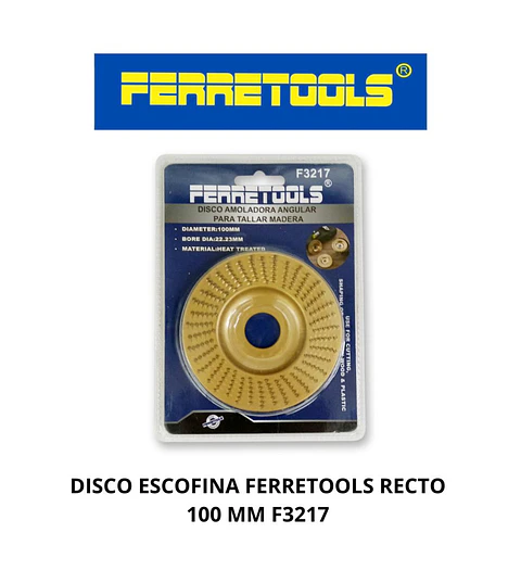 Disco escofina 100 mm plano F3217 ferretools 