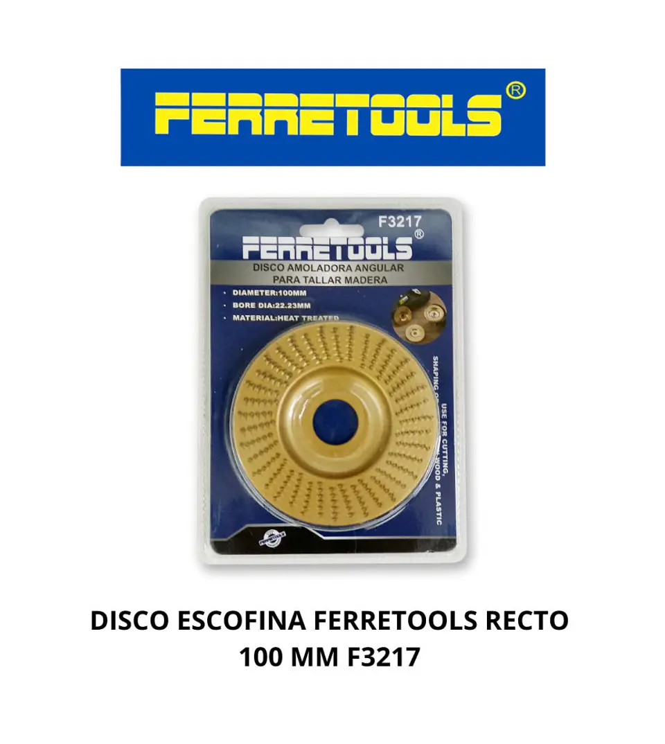 Disco escofina 100 mm plano F3217 ferretools  1