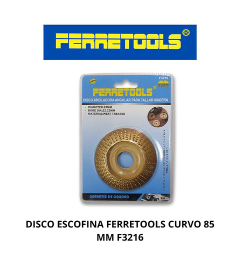 Disco escofina 100 mm trapecio F 3218 FERRETOOLS