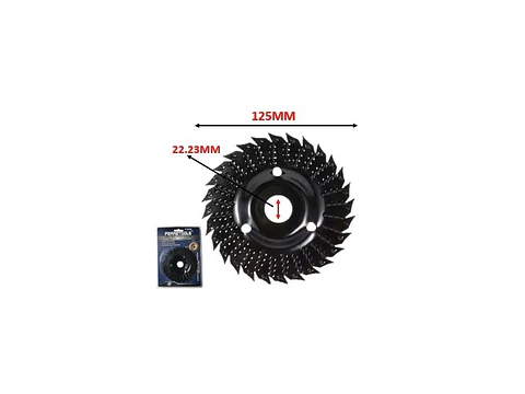 Disco escofina 125 mm plano tipo sierra negro F3239 ferretools