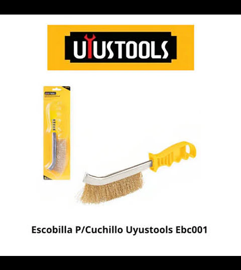 Escobilla acero mango amarrillo EBC001 UYUS 