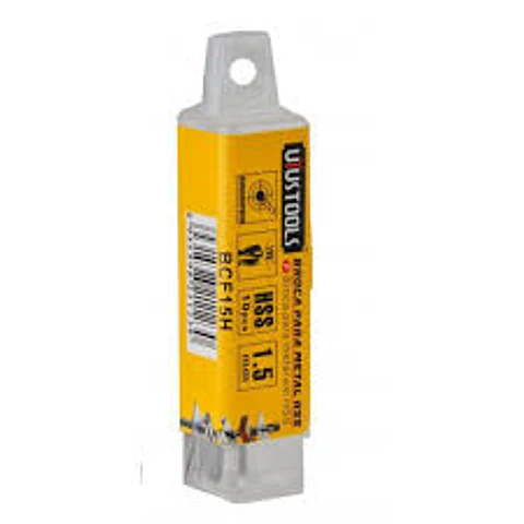 Broca acero uyu 1 .5mm set 10 unidades 