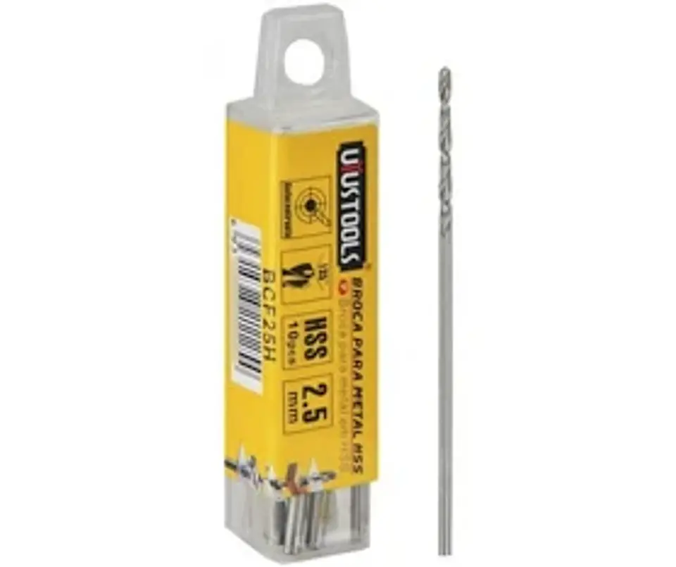 Broca acero uyu 2.5 mm set 10 unidades 1