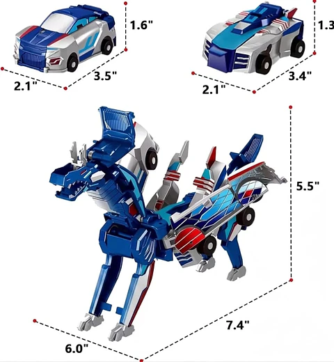 Auto Transformación Azul 2 en 1