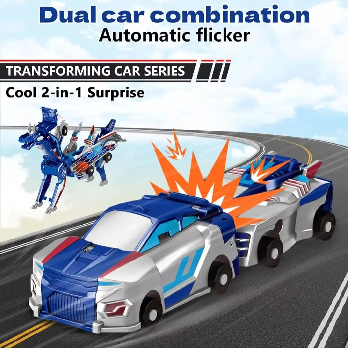 Auto Transformación Azul 2 en 1 4