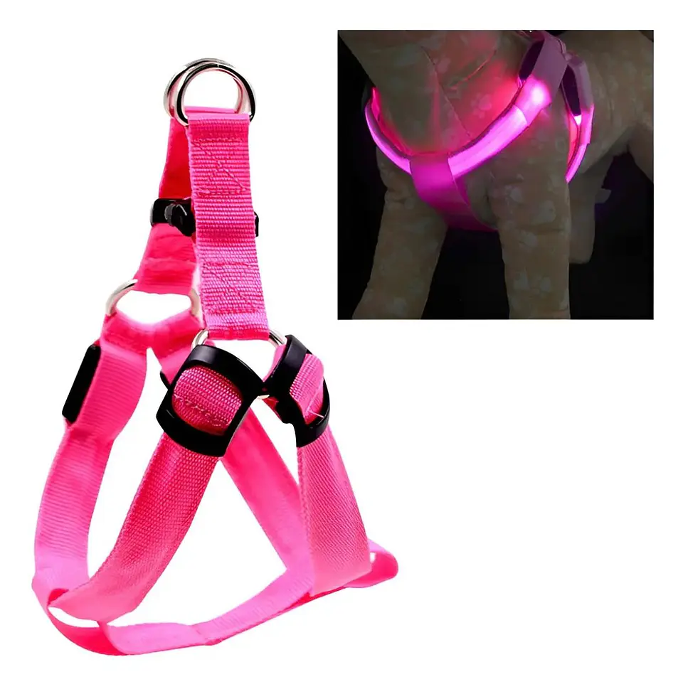 Arnés Luminoso Luz Led Carga USB Talla M 1