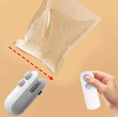 Mini Sellador de Bolsas 2 en 1