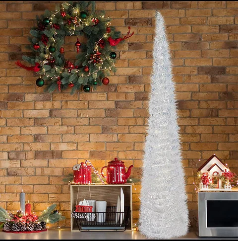 Árbol Plegable Blanco Sin Decoración