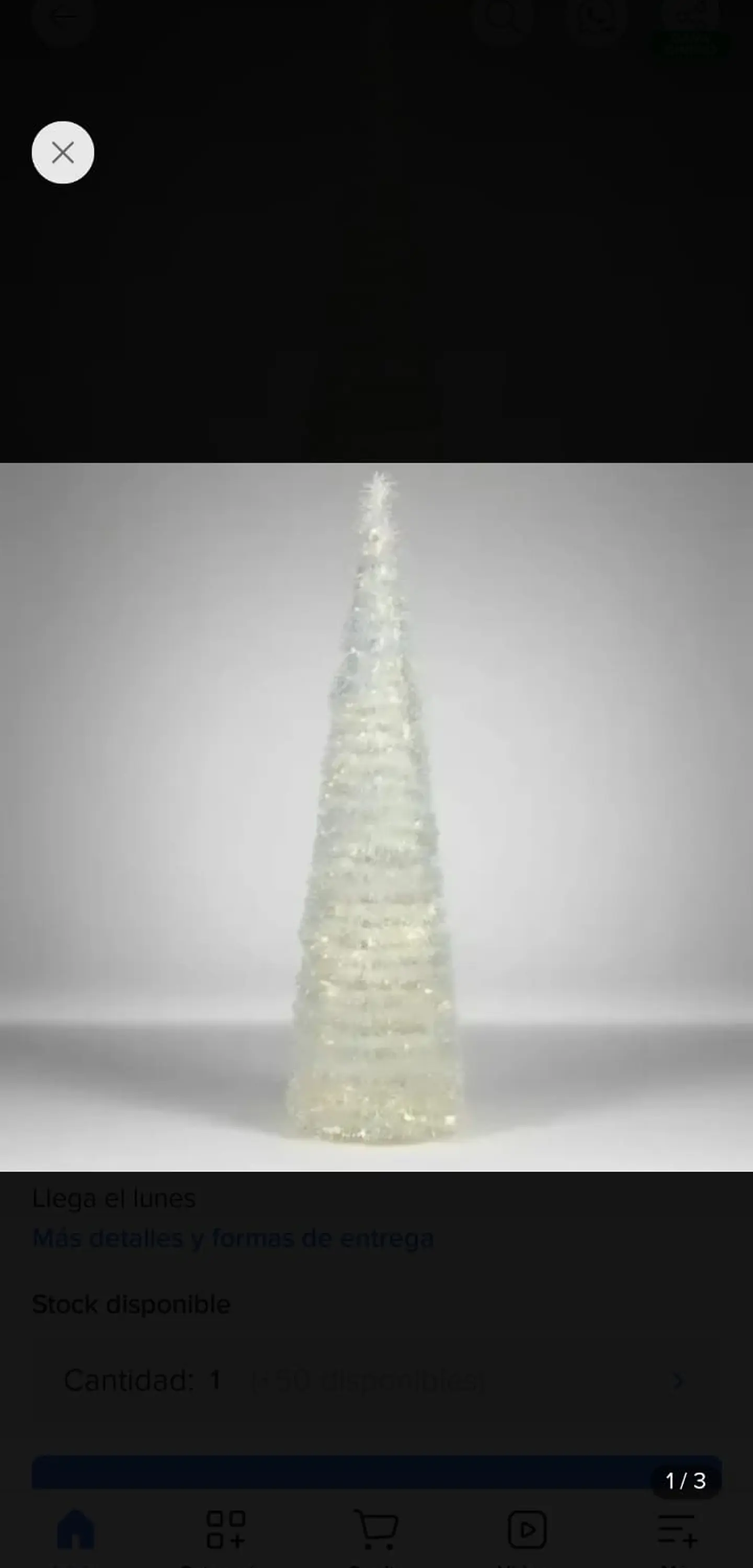 Árbol Plegable Blanco Sin Decoración 4