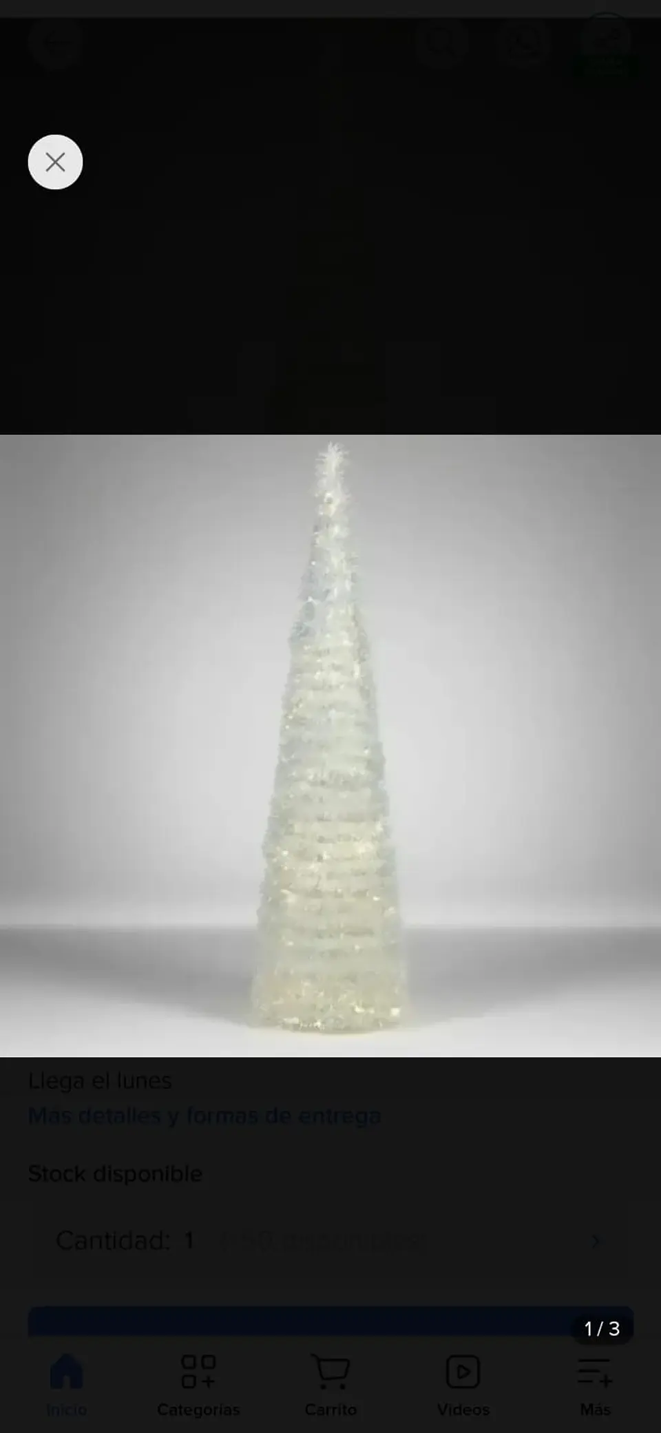 Árbol Plegable Blanco Sin Decoración 4