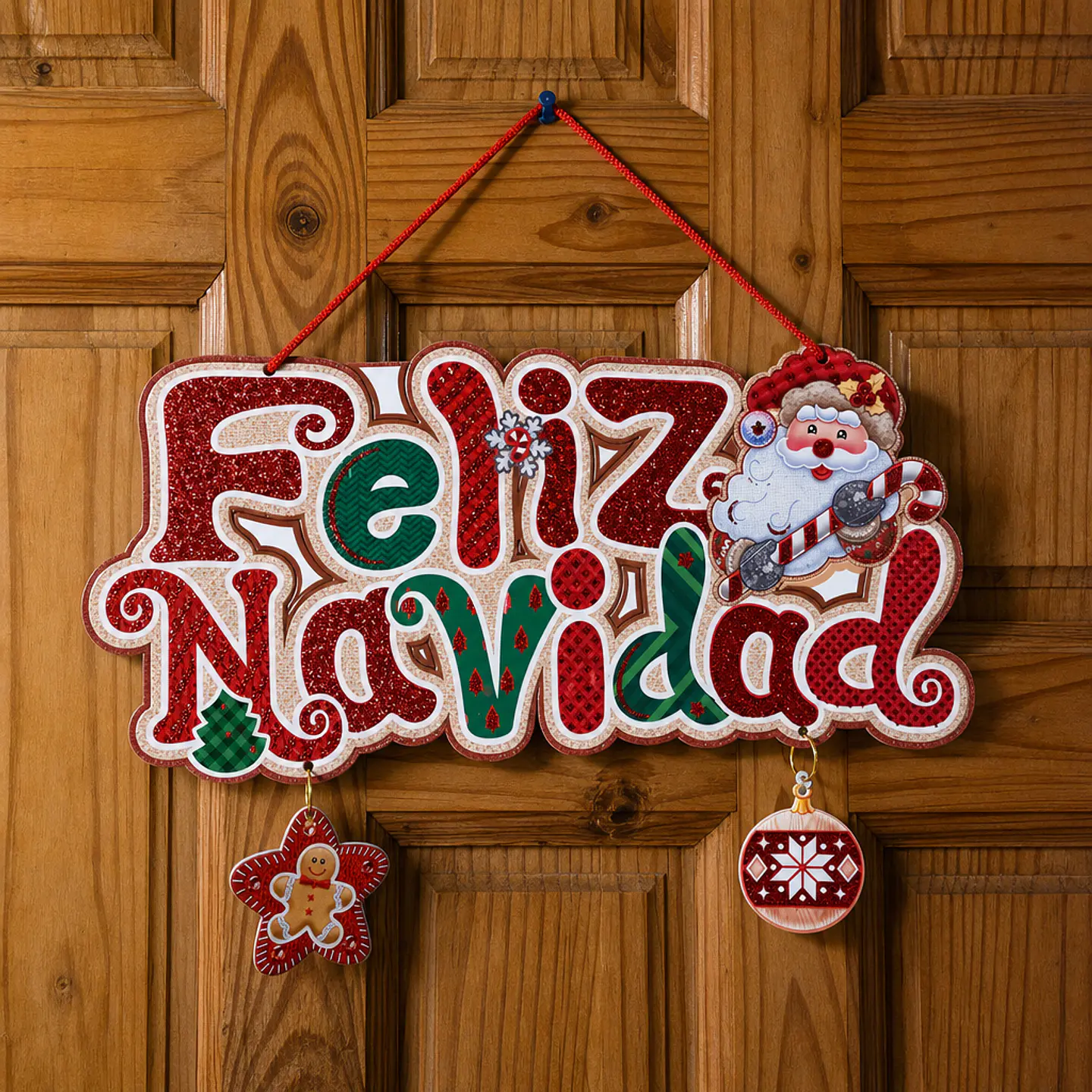 Adorno Navideño Puerta Rectangular 3