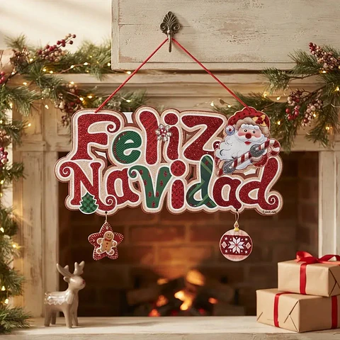 Adorno Navideño Puerta Rectangular