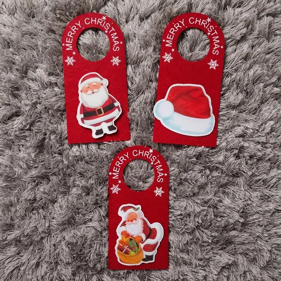 Set x12 Adorno Navideño Para Puertas Con Luz Led 1