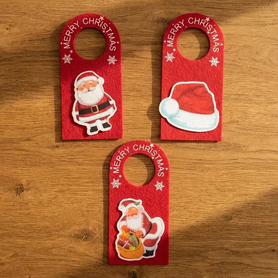 Set x12 Adorno Navideño Para Puertas Con Luz Led 4