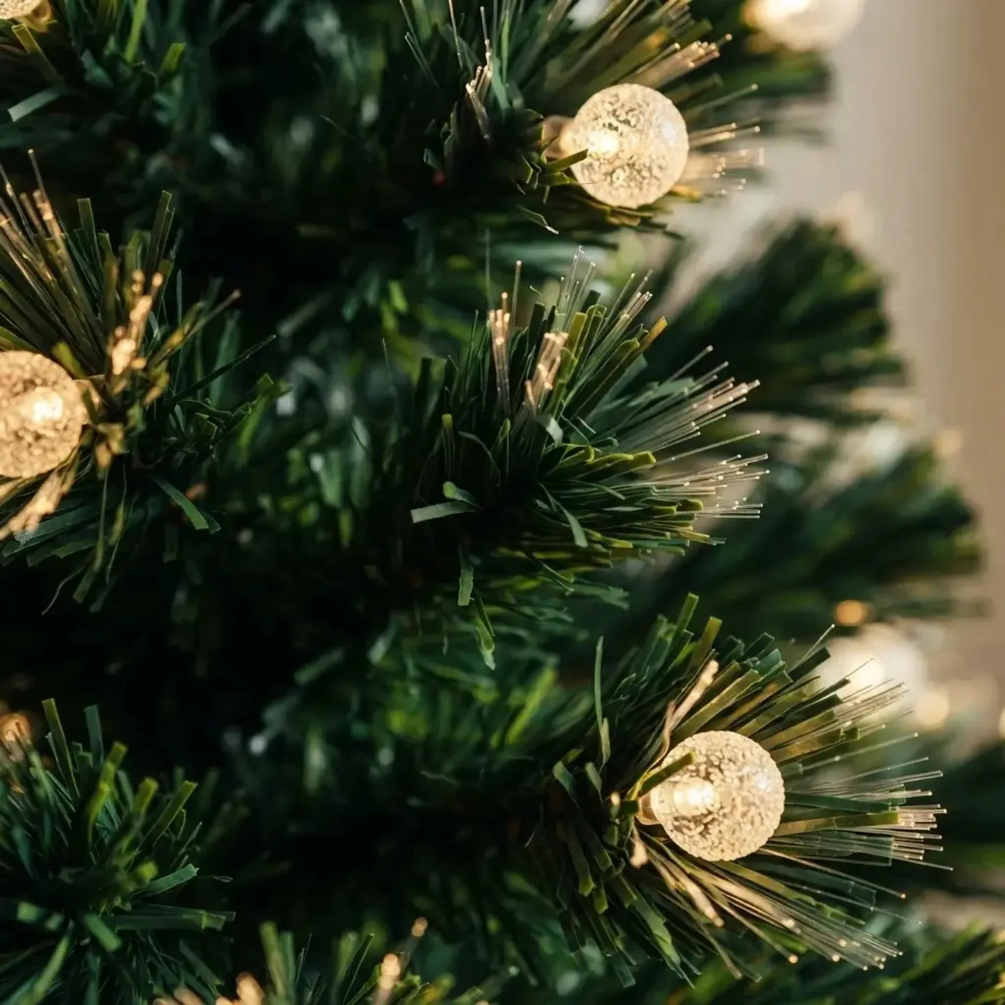 Árbol de Navidad Con Macetero, Luces y Fibra Led 90 cm 2
