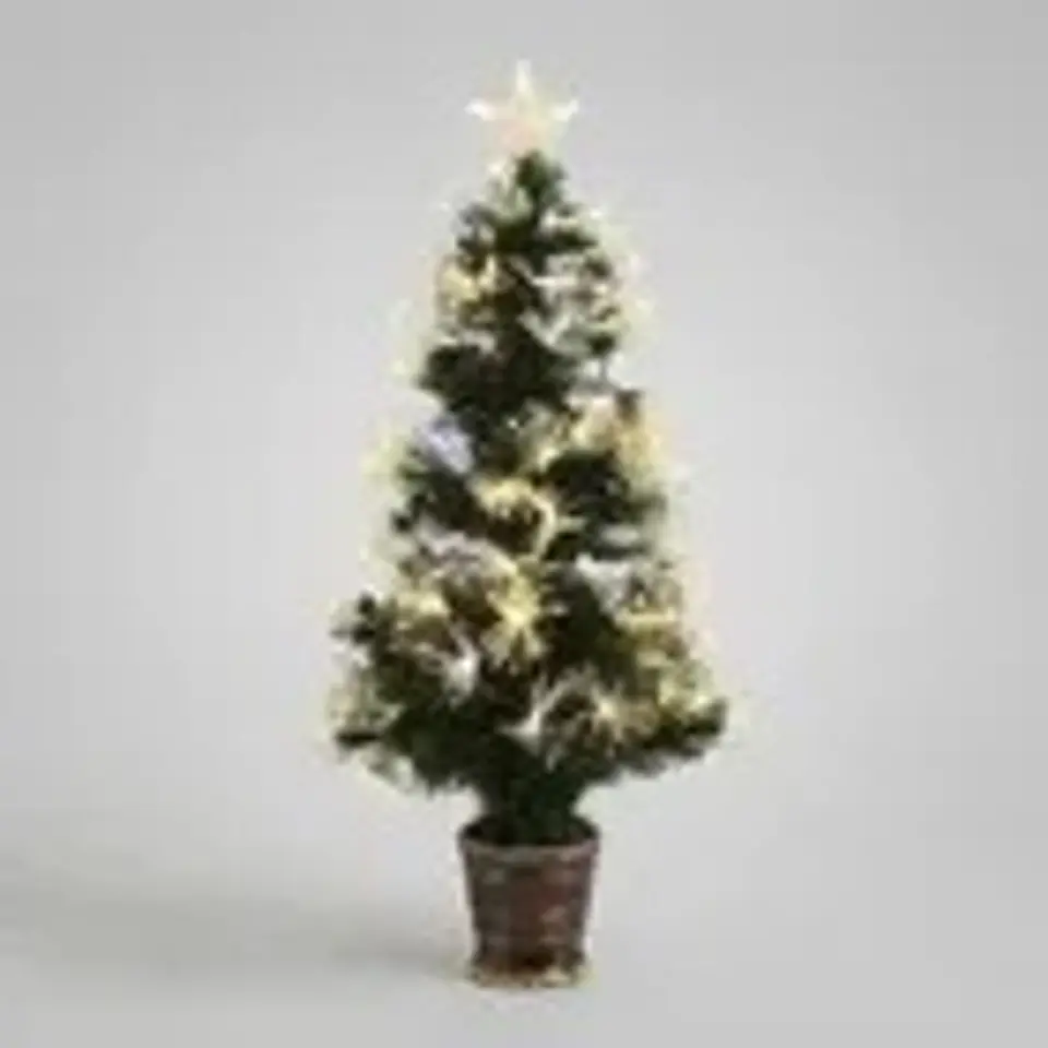 Árbol de Navidad Con Macetero y Luces de Fibra Led 90 cm 3