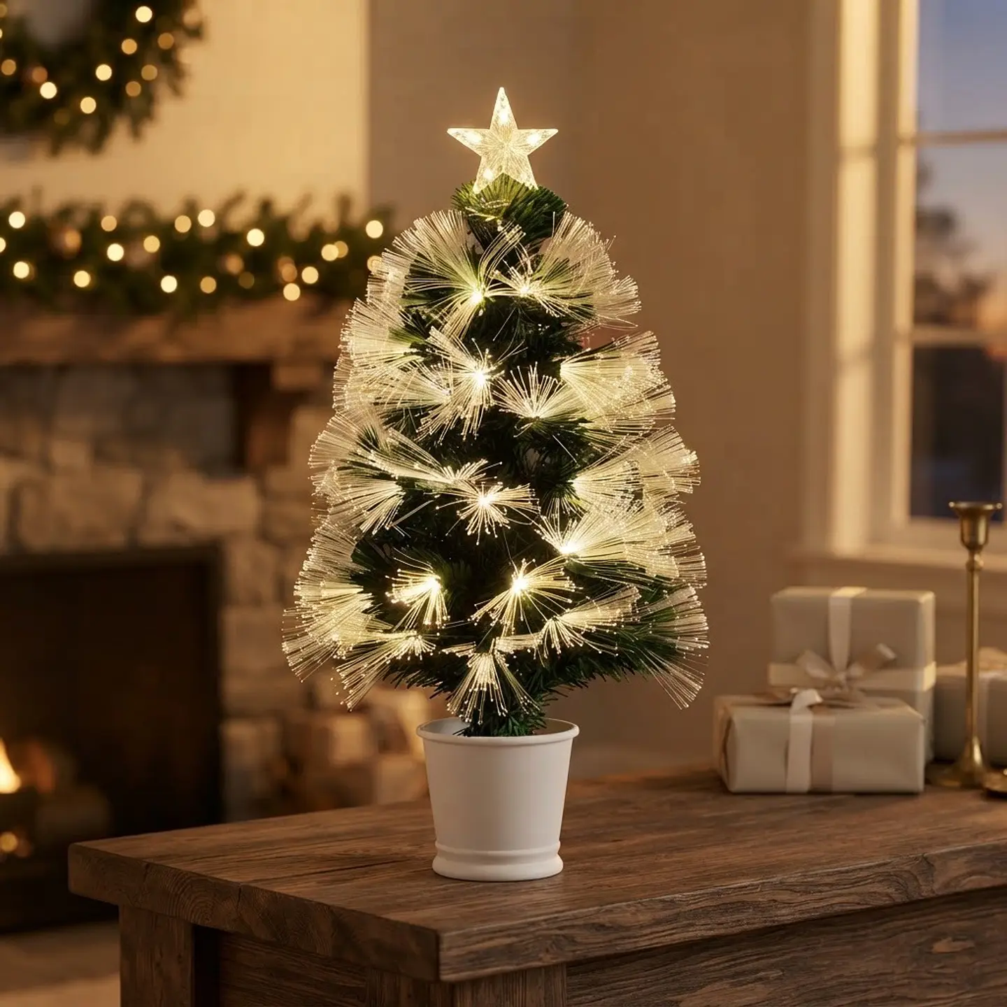 Árbol de Navidad Fibra Led y Macetero 60 cm 5