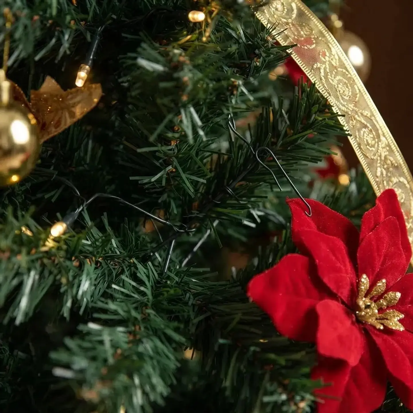 Árbol de Navidad Plegable Con Adornos y Luces incluidas 1.80 CM 5