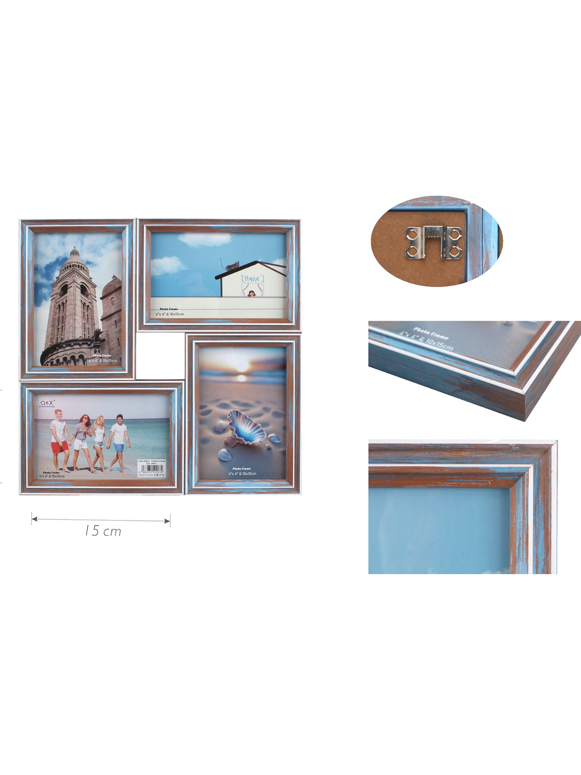 Marco de Foto Múltiple 10x15cm x4 Modelo 216 3