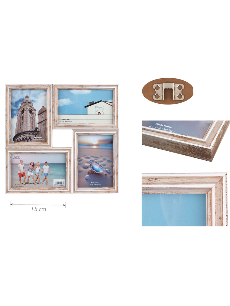 Marco de Foto Múltiple 10x15cm x4 Modelo 216 4