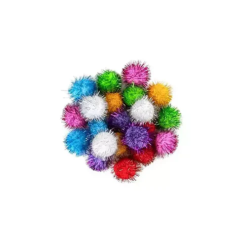 Pompones Brillantes Multicolor