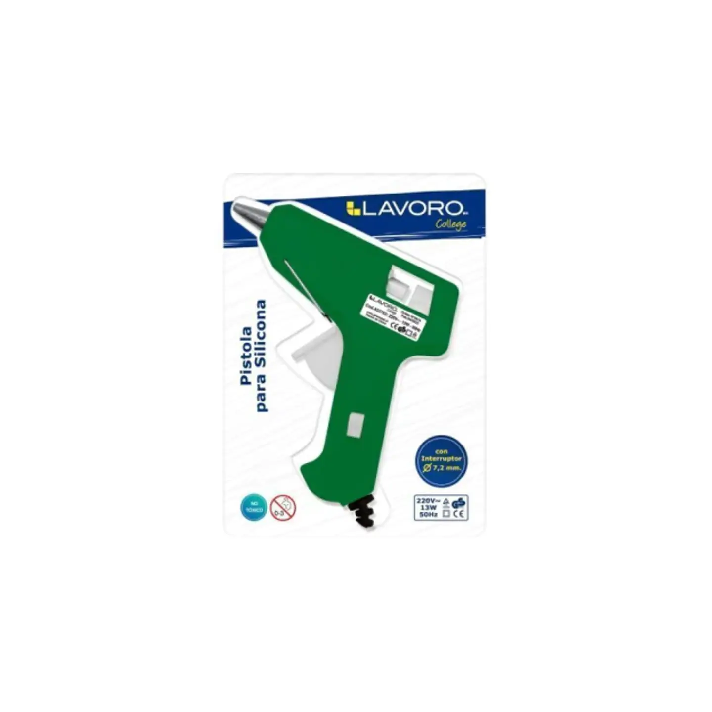 Pistola Para Silicona Con Interruptor 13 w 7,2 mm Lavoro 1