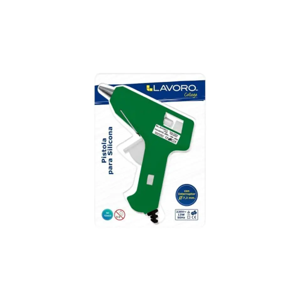 Pistola Para Silicona Con Interruptor 13 w 7,2 mm Lavoro 1