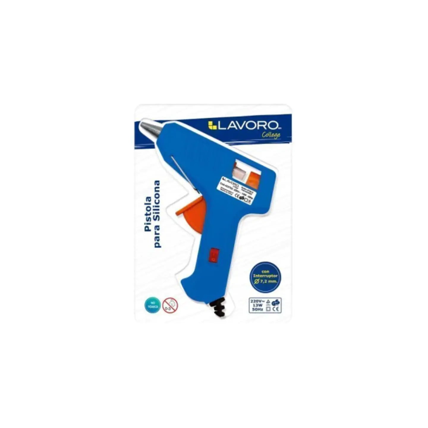 Pistola Para Silicona Con Interruptor 13 w 7,2 mm Lavoro 2