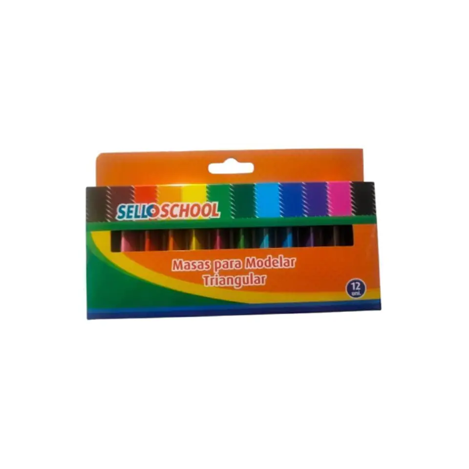 Plasticina Triangular 12 Colores Selloffice 1