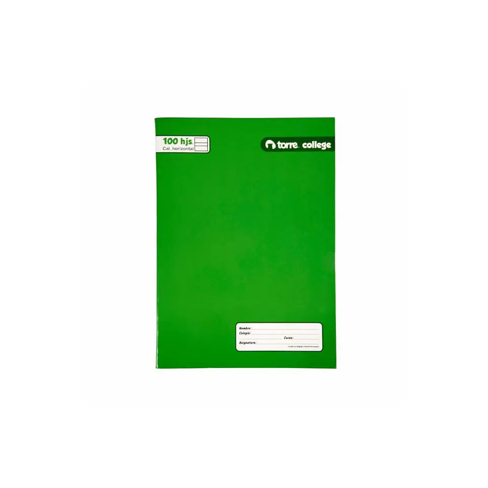 Cuaderno College Liso Caligrafia Horizontal 100 Hojas 1