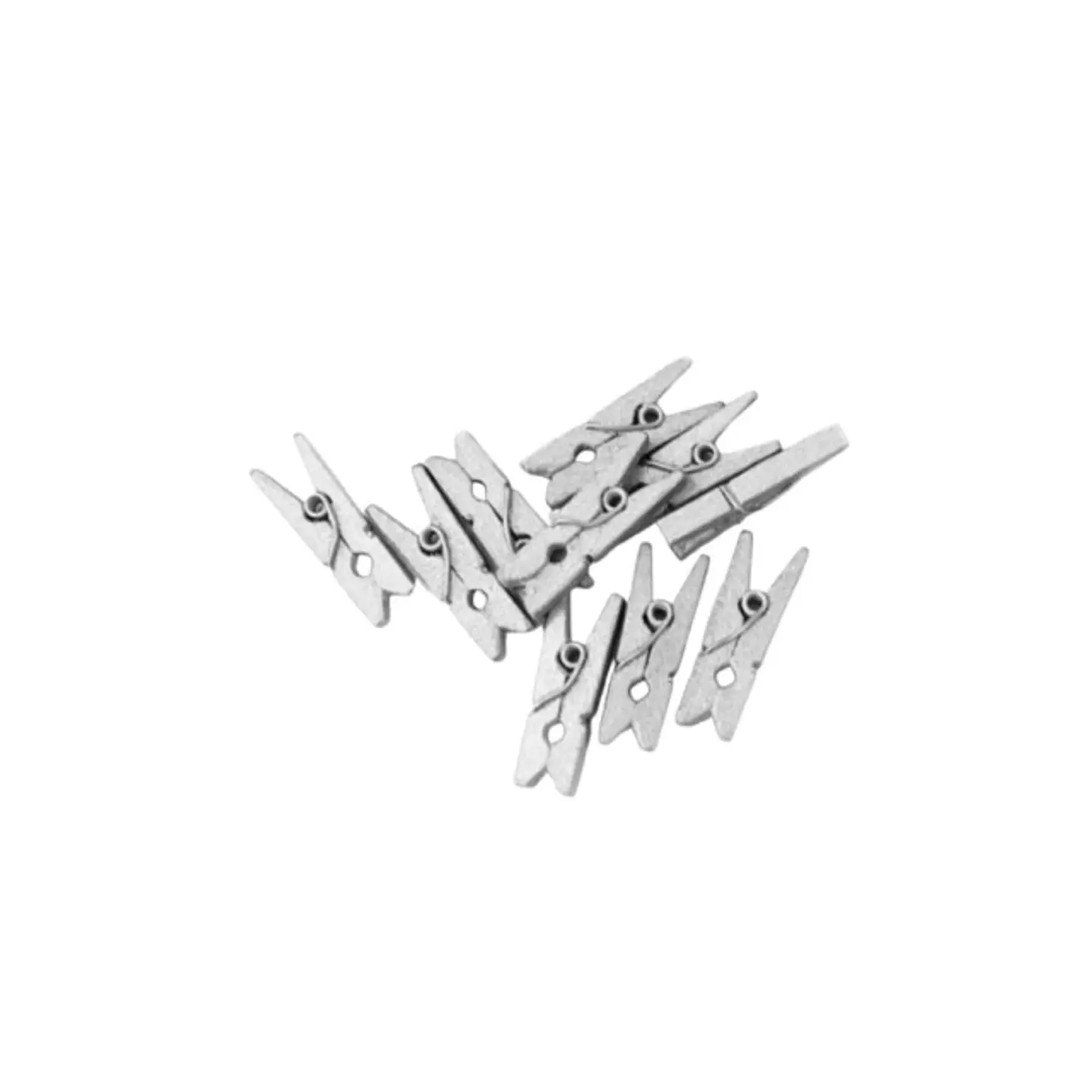 Pinza de Madera Plateado 4.5cm 8pcs 2