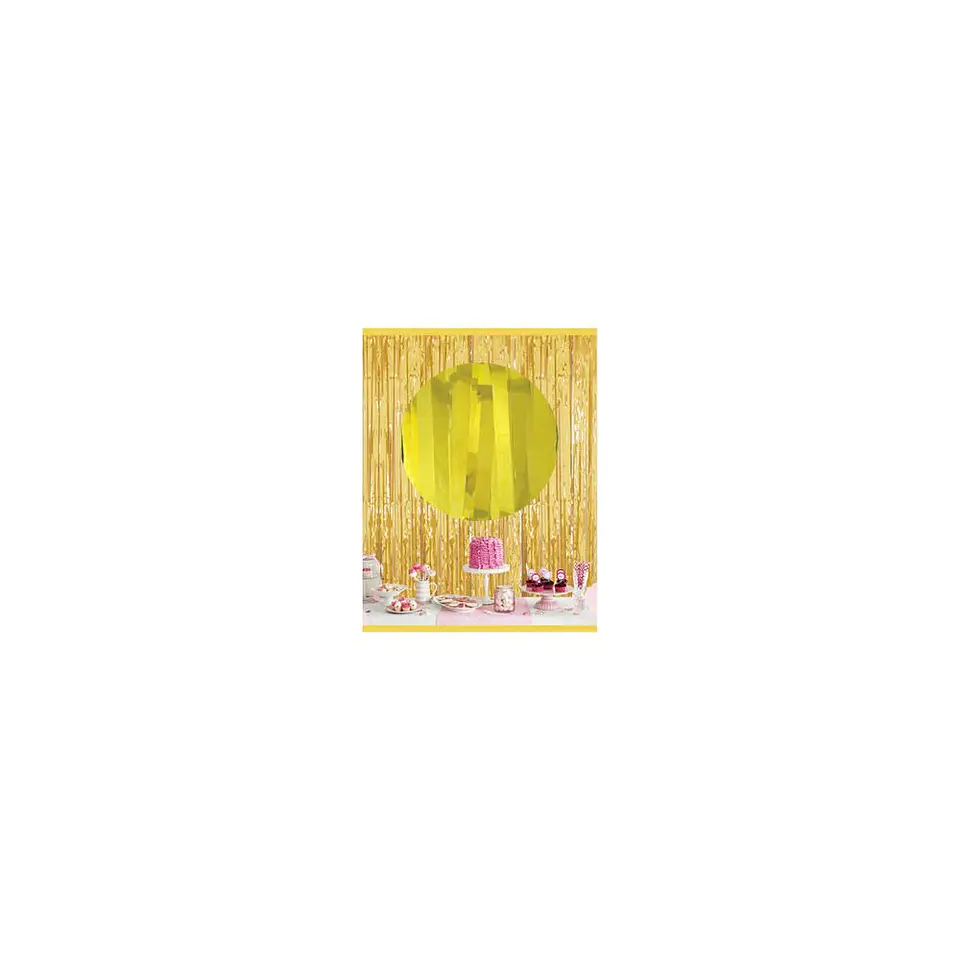 Cortina Flecos metalizada dorado 1X2 Mts 1