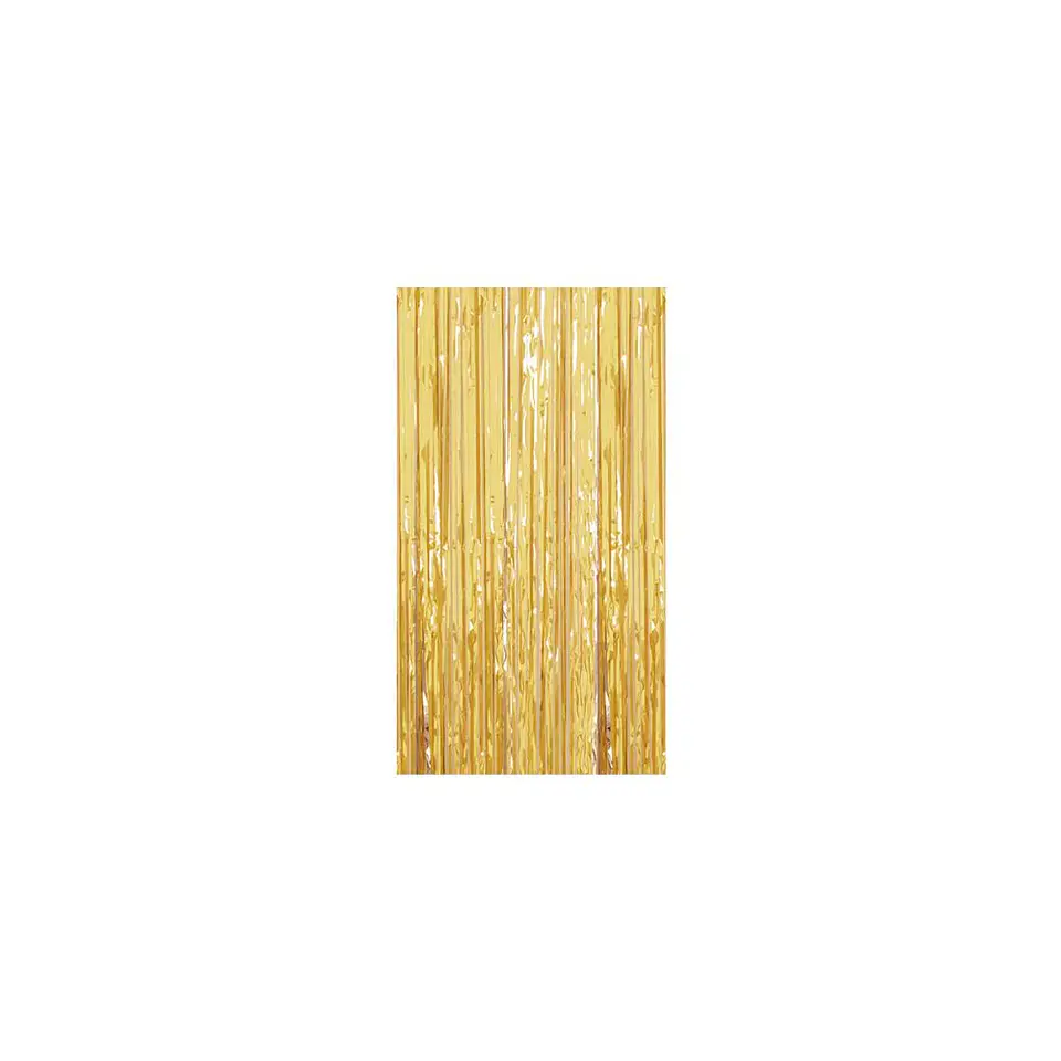 Cortina Flecos metalizada dorado 1X2 Mts 2