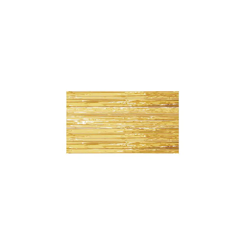 Cortina Flecos metalizada dorado 1X2 Mts 3