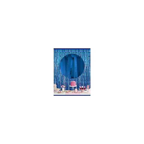 Cortina Flecos metalizada Azul 1X2 Mts