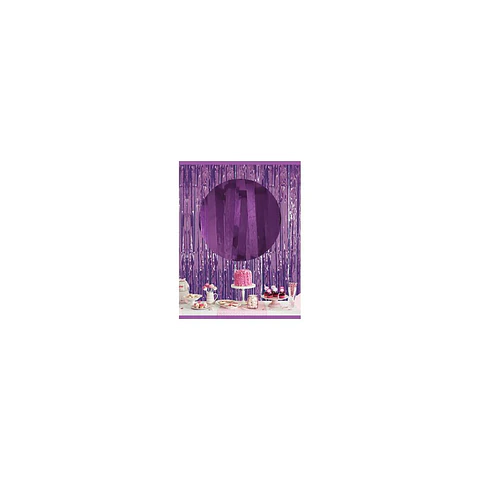 Cortina Flecos metalizada Morado 1X2 Mts
