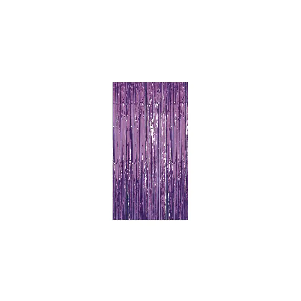 Cortina Flecos metalizada Morado 1X2 Mts 2