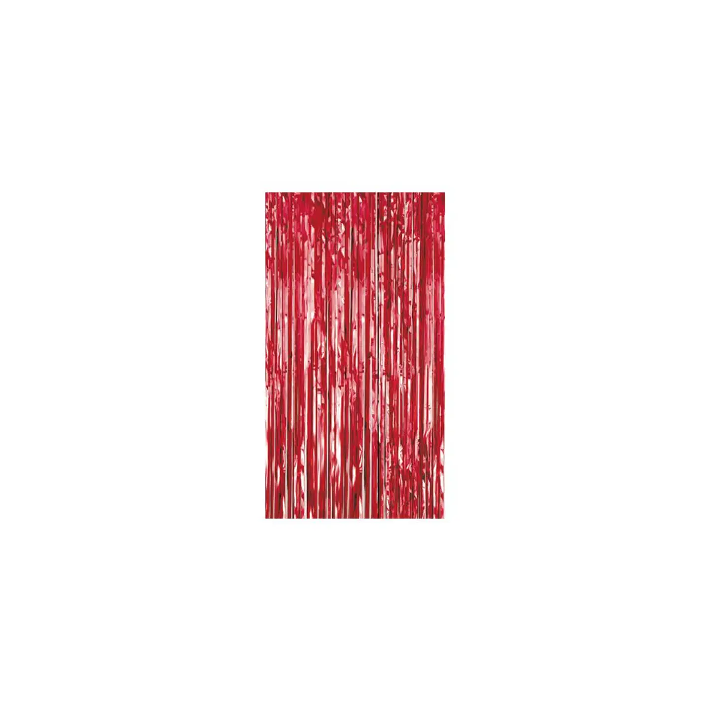 Cortina Flecos metalizada Rojo 1X2 Mts 2