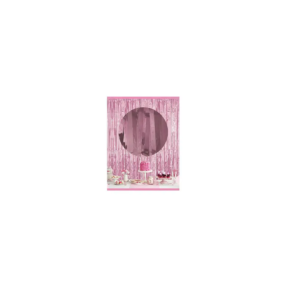 Cortina Flecos metalizada Rosado 1X2 Mts 1