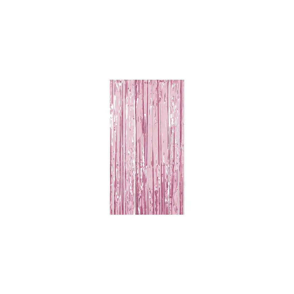 Cortina Flecos metalizada Rosado 1X2 Mts 2