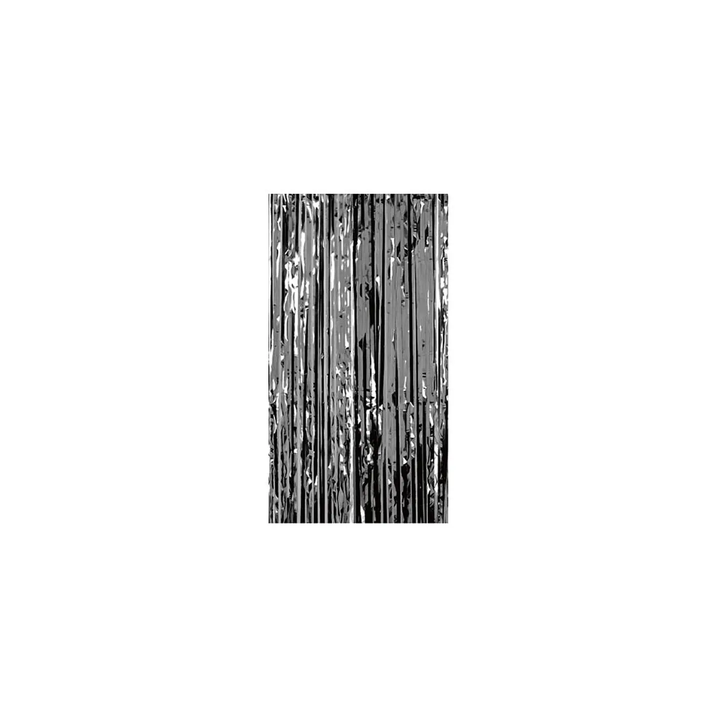 Cortina Flecos metalizada Negro 1X2 Mts 2