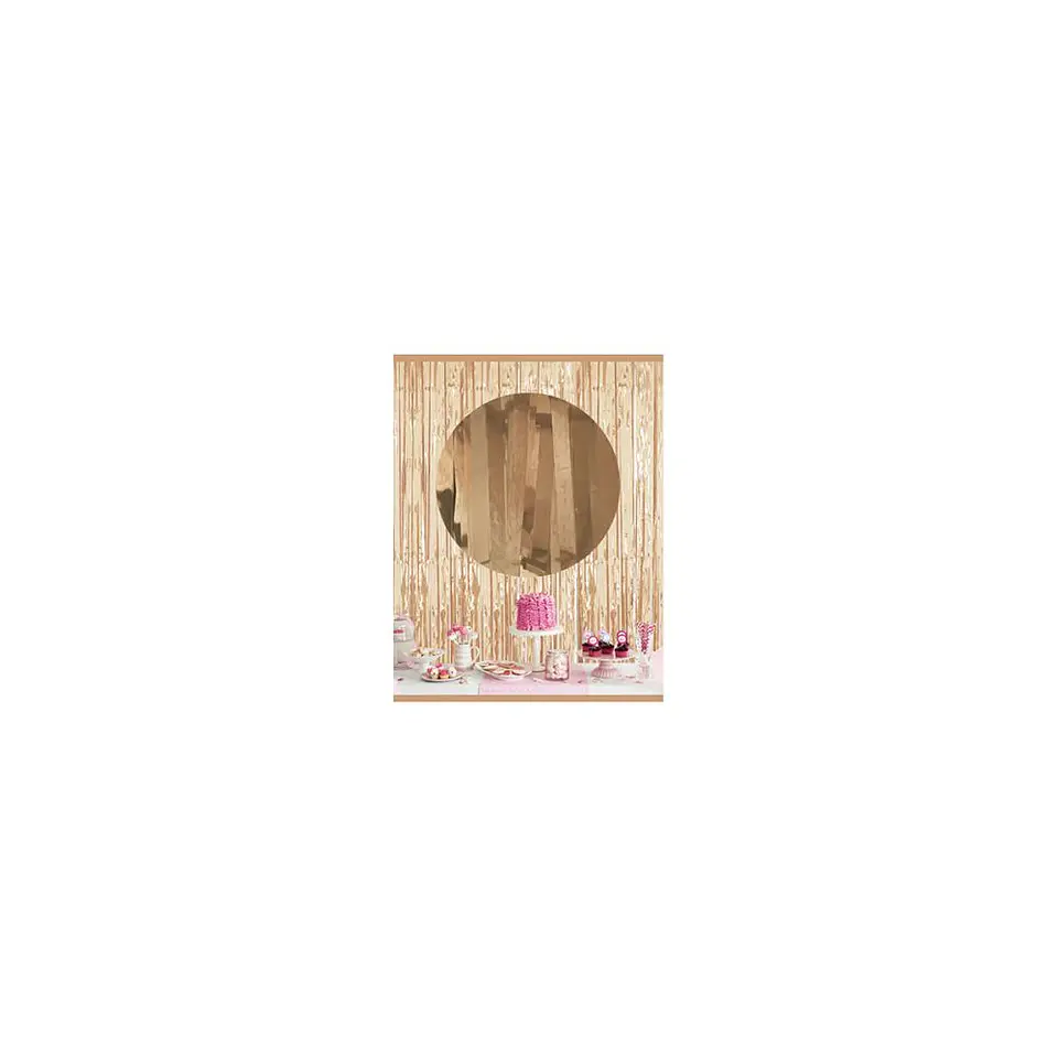Cortina Flecos metalizada Champagne 1X2 Mts 1