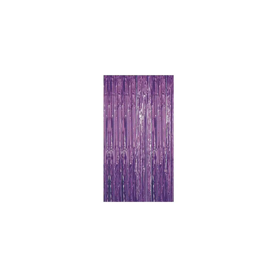 Cortina Flecos Metalizada Morado 1x3 Mts 2
