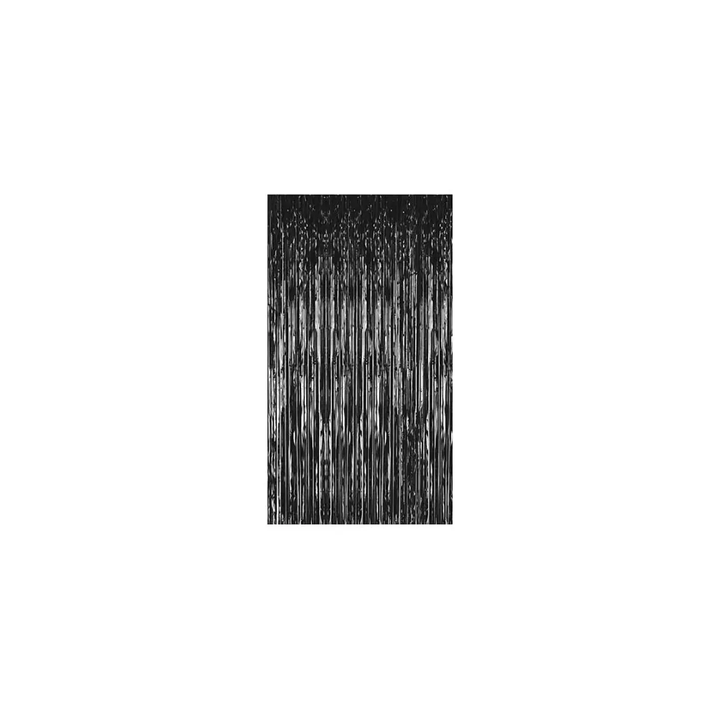 Cortina Flecos Metalizada Negro 1x3 Mts 2