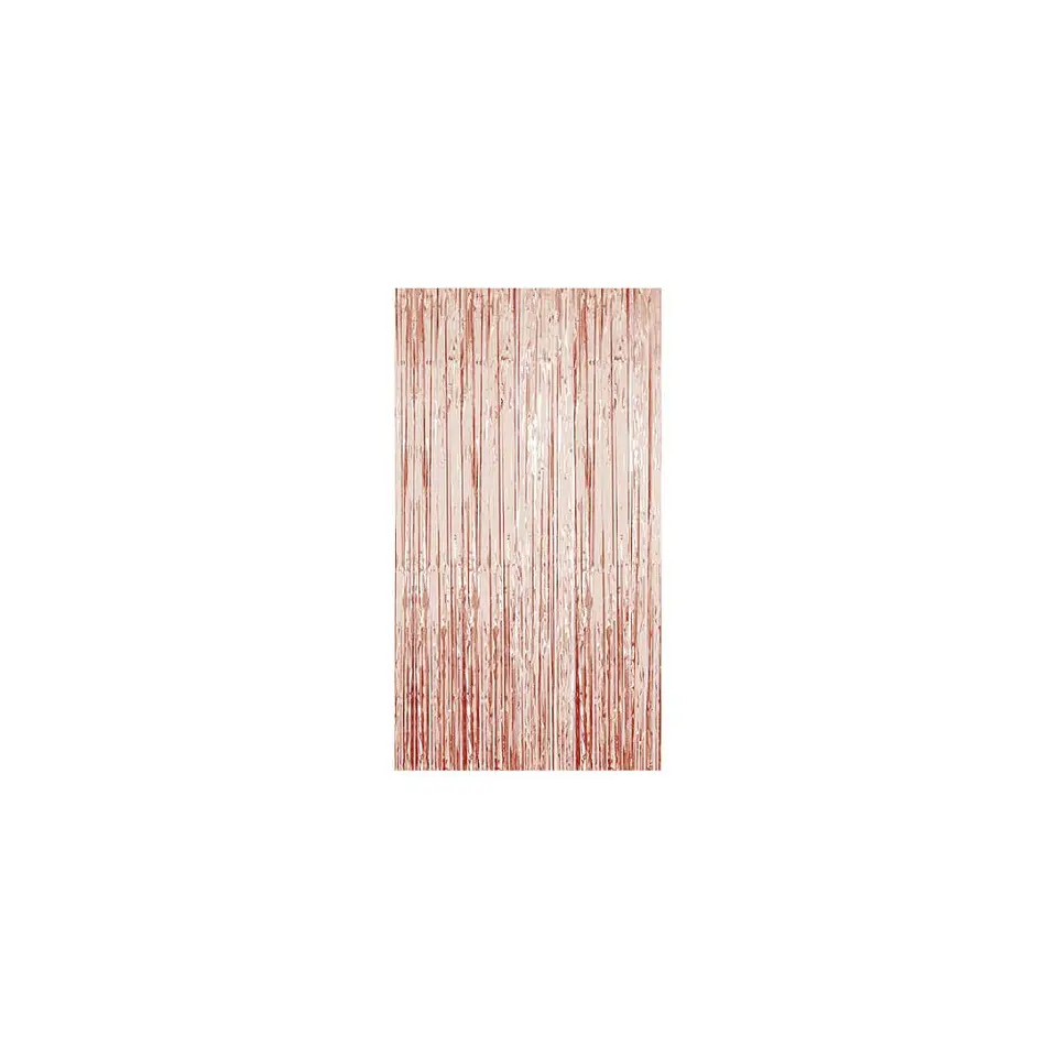 Cortina Flecos Metalizada Rosado 1x3 Mts 2