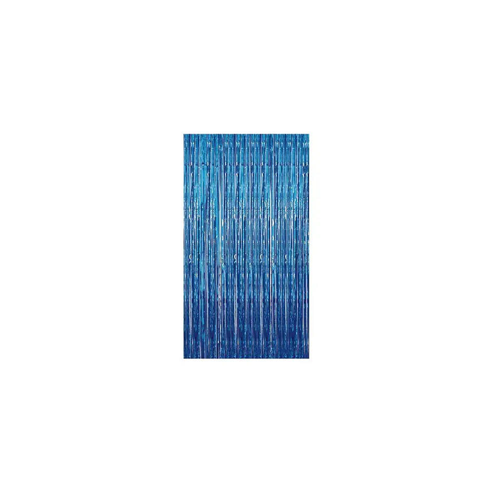 Cortina Flecos Metalizada Azul 1x3 Mts 2