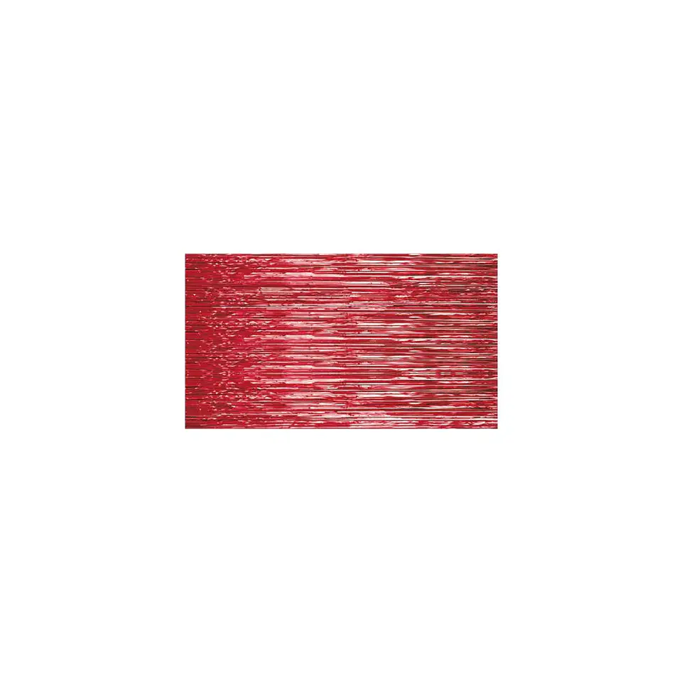 Cortina Flecos Metalizada Rojo 1x3 Mts 3