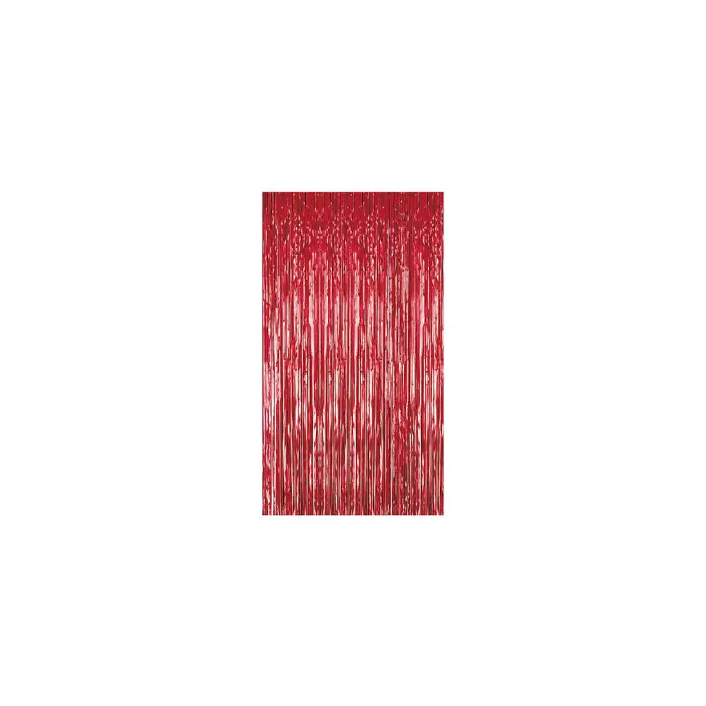 Cortina Flecos Metalizada Rojo 1x3 Mts 2