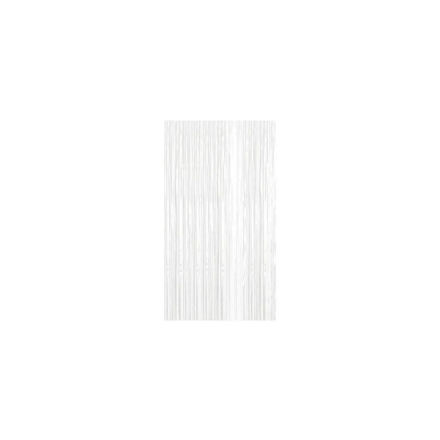 Cortina Flecos Metalizada Blanco 1x3 Mts 2